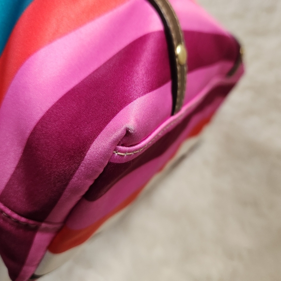 Coach Legacy Stripe Sateen Tote Bag - Picture 14 of 15